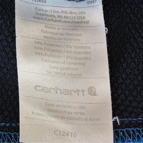 Carhartt 2 Tone Force Cross-Flex Women's V-neck Scrub Top - Picture 4 of 10